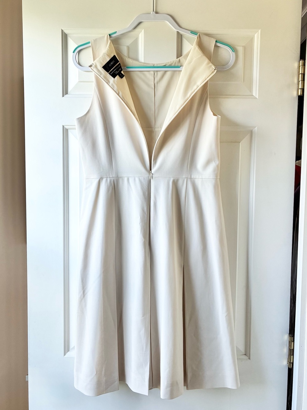 J. Crew Dress Italian Double Face Cashmere by Tollegno 1900 Cream Size 8 - Picture 9 of 15